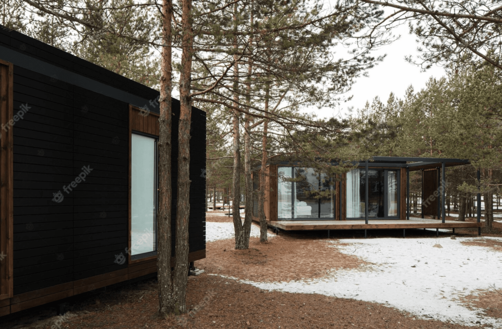 casa prefabbricata su terreno agricolo